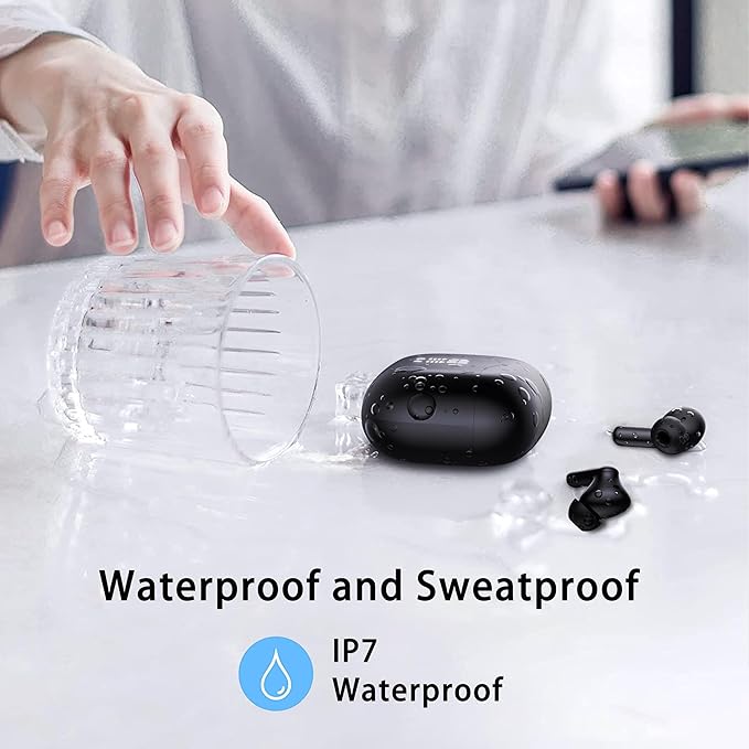 Wireless Earbuds, New Wireless Earphones HiFi Stereo Deep Bass 40H Playtime