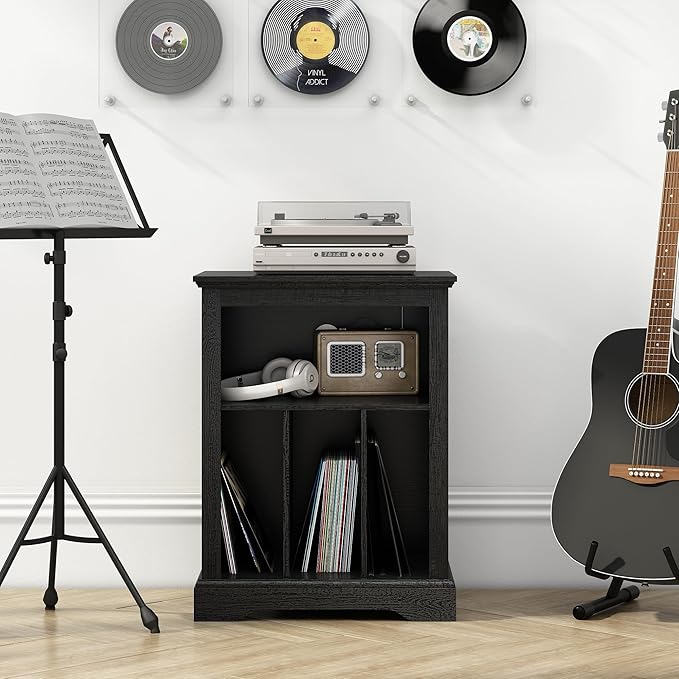 Farmhouse Record Player Stand, 3 Tier Turntable Stand