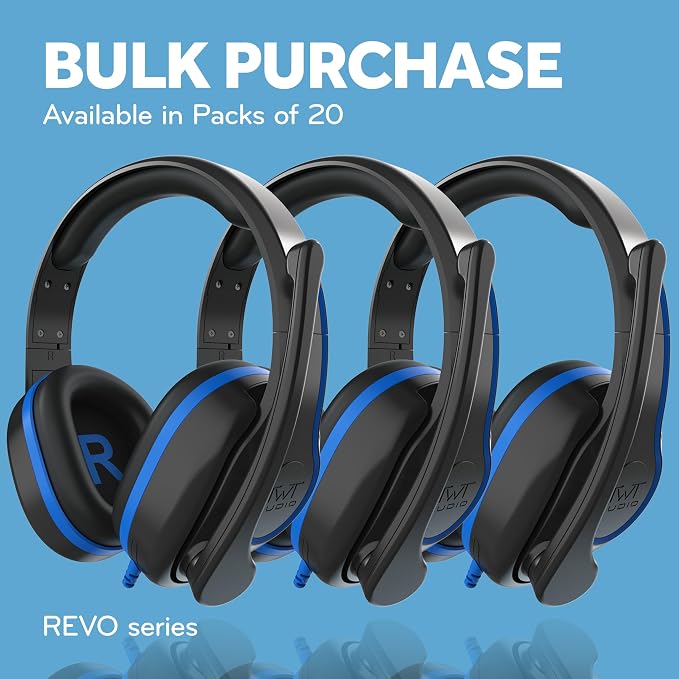 ThinkWrite Technologies TWT Audio REVO Headset, Premium Wired Over-Ear Headset