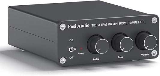 Fosi Audio TB10A 2 Channel Stereo Audio Amplifier Receiver Mini Hi-Fi Class D