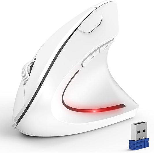 TECKNET Ergonomic Mouse, Wireless Bluetooth Vertical Mouse, 4800 DPI Optical