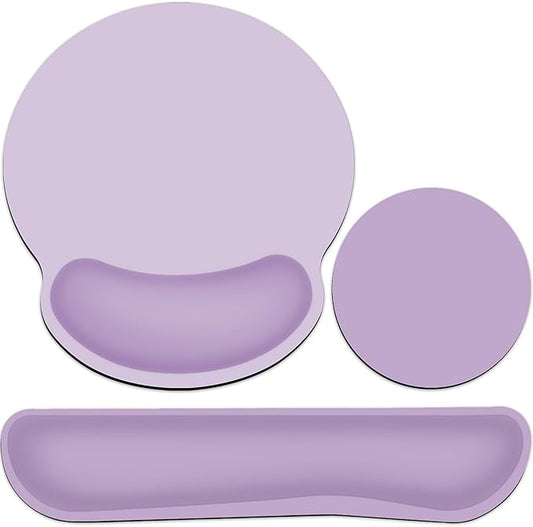 Mouse Pad with Wrist Rest Set, 3-in-1 Wrist Support Mousepad Set, Gaming Mat