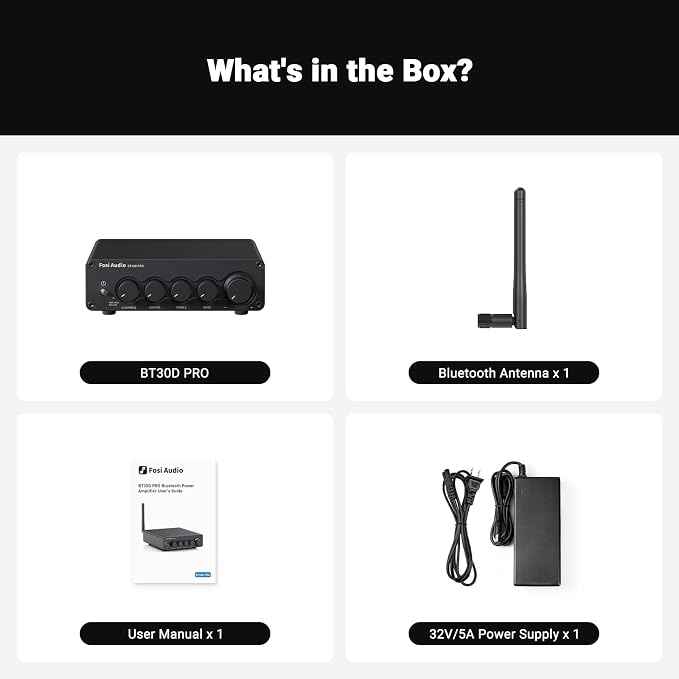 Fosi Audio Bluetooth Subwoofer Amplifier 2.1, BT30D Pro Subwoofer Amp