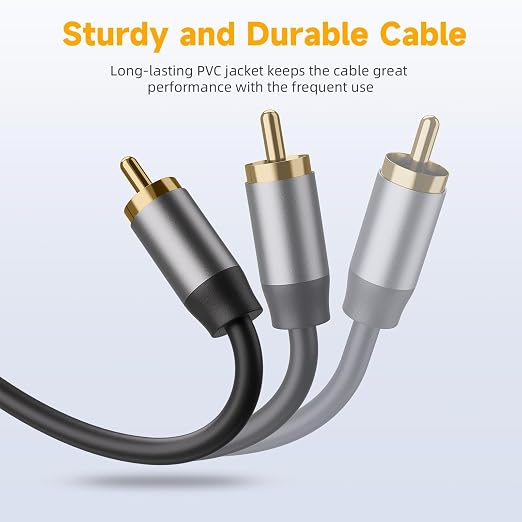 2RCA to 2RCA Cable 4.9FT, Hi-Fi Systems, Car Audio, Gaming Consoles