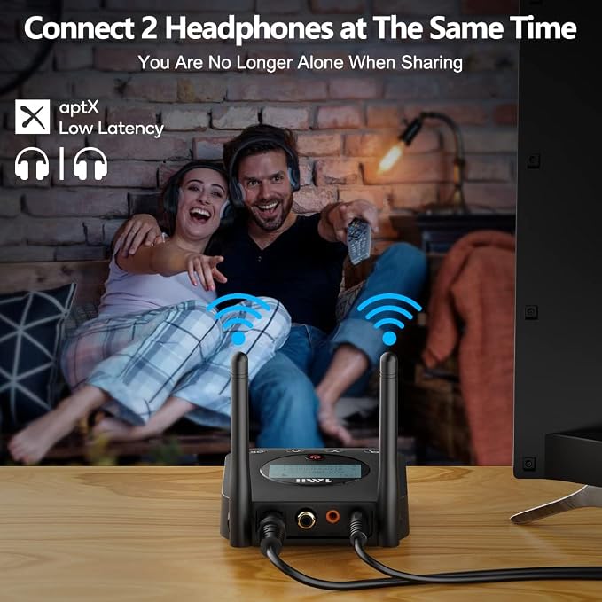 1Mii B06TX+ Long Range Bluetooth 5.2 Transmitter
