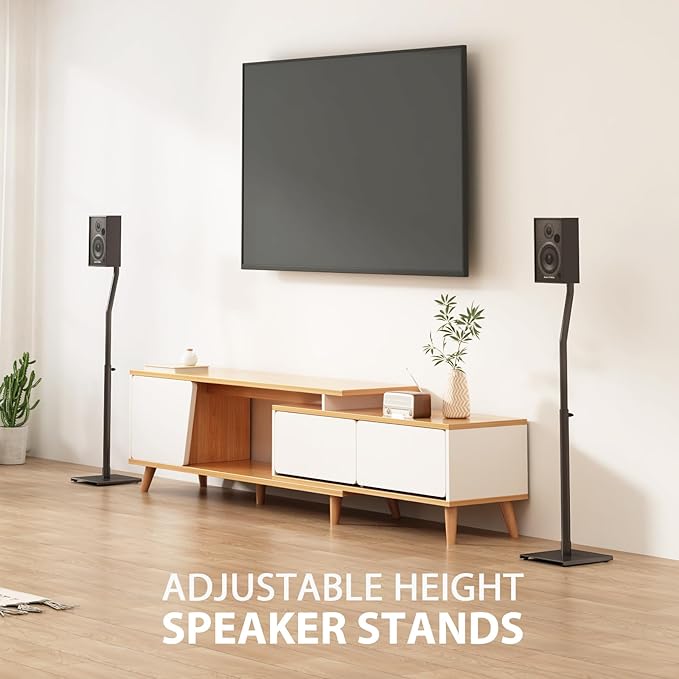 USX MOUNT Universal Speaker Stands, Height Adjustable Extend 30.0" to 39.1"