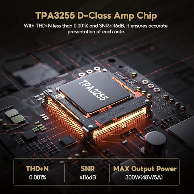 AIYIMA A70 Mono Amplifier with PFFB Home Audio Receiver, TPA3255 Class D Amp
