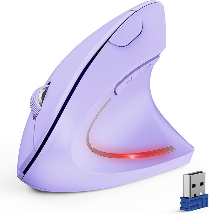 TECKNET Ergonomic Mouse, Wireless Bluetooth Vertical Mouse, 4800 DPI Optical