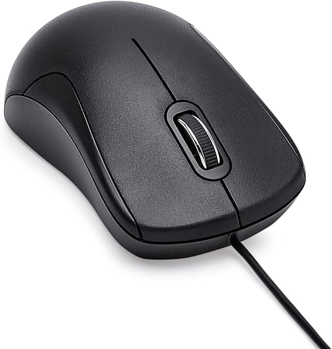 Amazon Basics 3-Button USB Wired Mouse