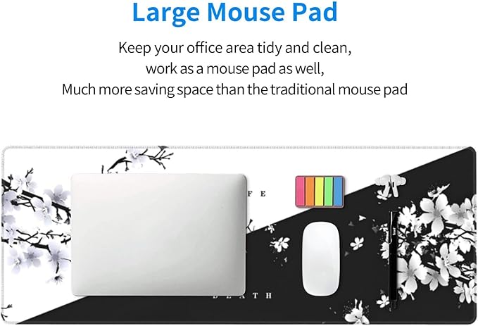 Japanese Life Death Keyboard Mat, Japanese Sakura Pagoda Sun Mouse Pad