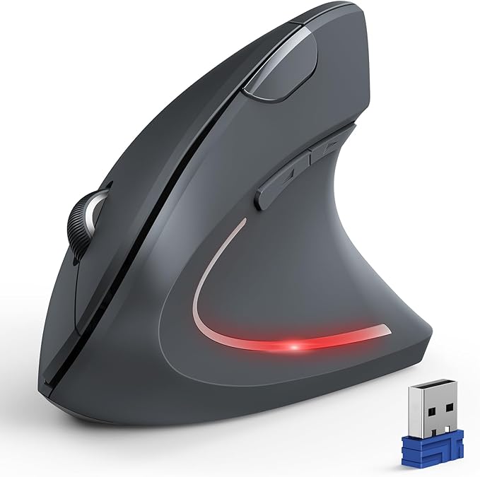 TECKNET Ergonomic Mouse, Wireless Bluetooth Vertical Mouse, 4800 DPI Optical