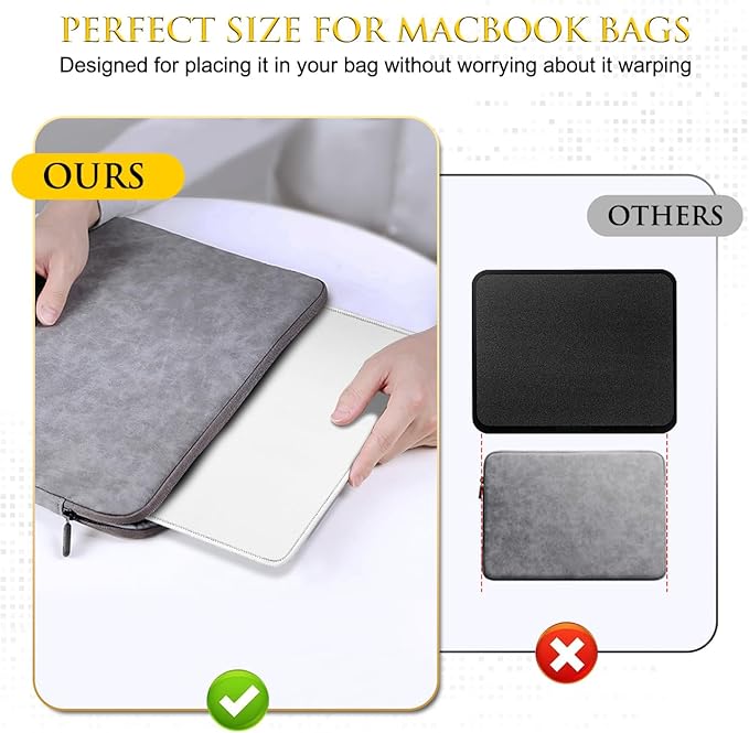 JIKIOU 3 Pack Mouse Pad with Stitched Edge, Comfortable Mouse Pads with