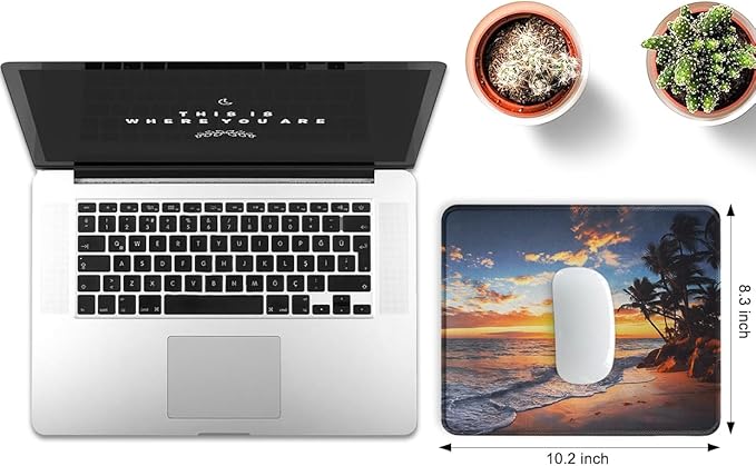 JIKIOU 3 Pack Mouse Pad with Stitched Edge, Comfortable Mouse Pads with