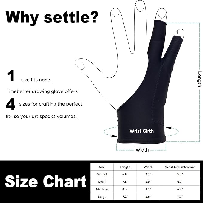 Drawing Glove, Artist Glove for Drawing Tablet, Digital Art Creation
