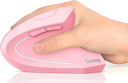 Lekvey Ergonomic Mouse, Vertical Wireless Mouse, Rechargeable 2.4 GHz USB
