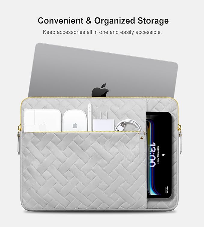 Lacdo Laptop Sleeve Case for 14 inch New MacBook Pro M4/M3/M2/M1 Chips Pro Max