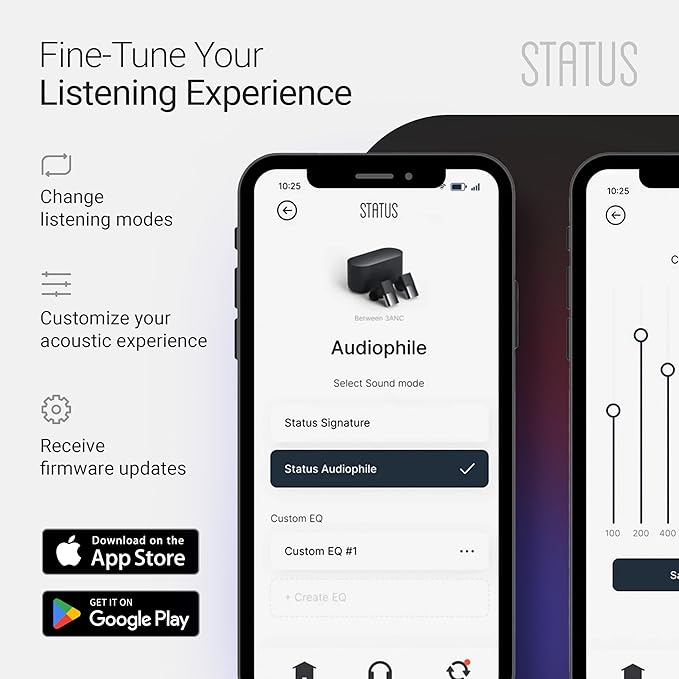 Status Between 3ANC Onyx True Active Noise Cancelling Wireless Earbuds