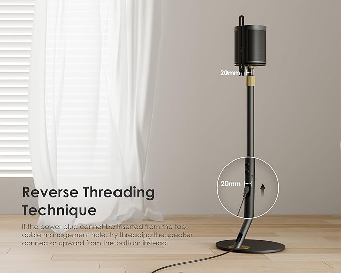 FITUEYES Design Universal Speaker Stand, Adjustable Height Speaker Stands Pair