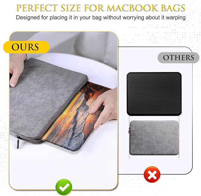 JIKIOU 3 Pack Mouse Pad with Stitched Edge, Comfortable Mouse Pads with