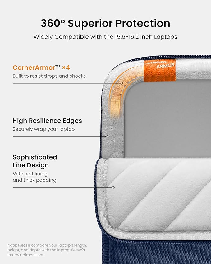 tomtoc 360° Protective Laptop Sleeve