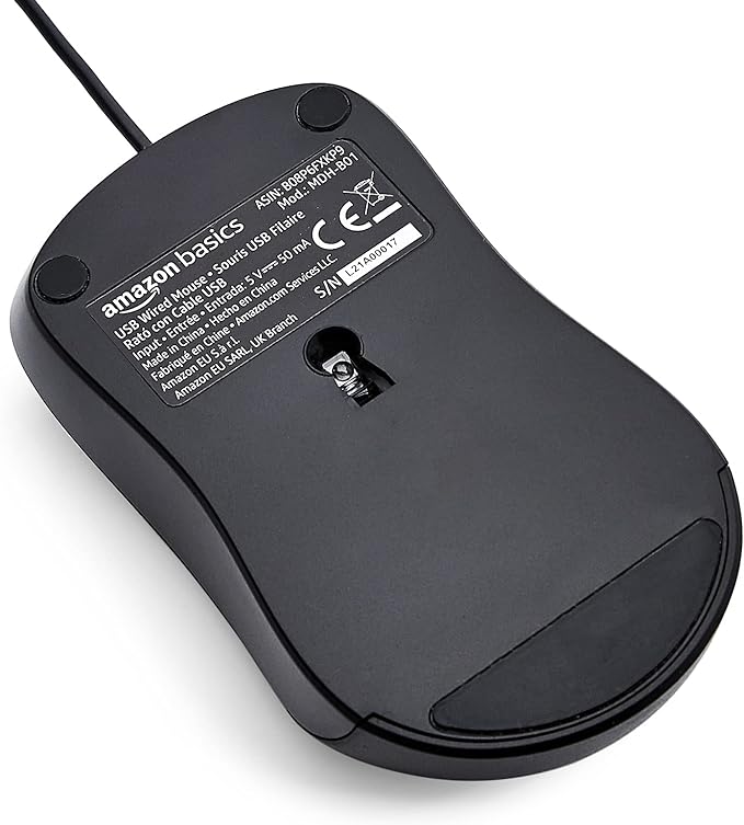 Amazon Basics 3-Button USB Wired Mouse