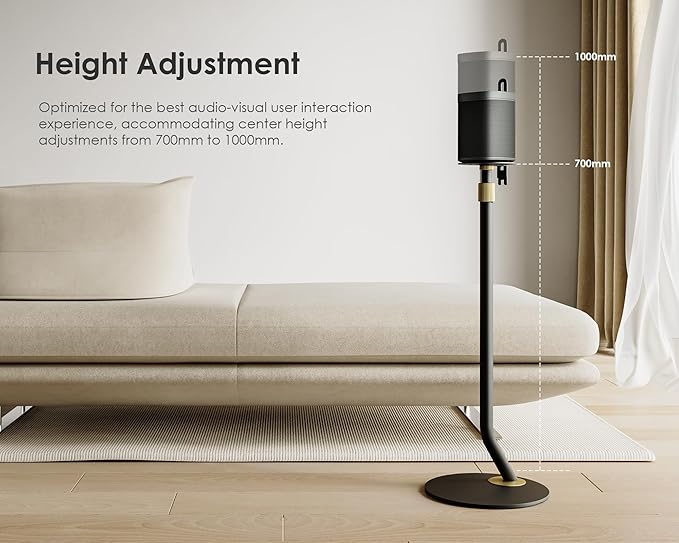 FITUEYES Design Universal Speaker Stand, Adjustable Height Speaker Stands Pair