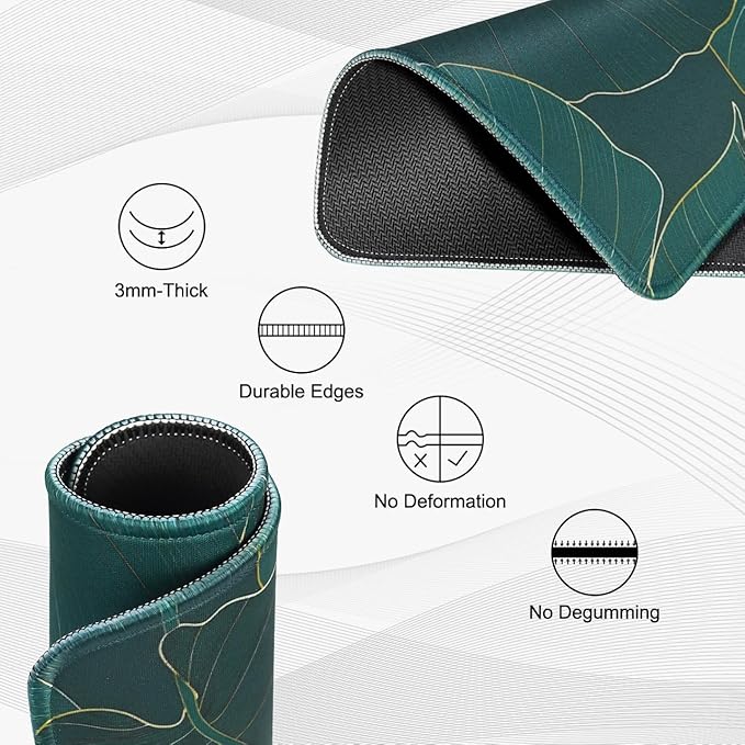 JIKIOU 3 Pack Mouse Pad with Stitched Edge, Comfortable Mouse Pads with