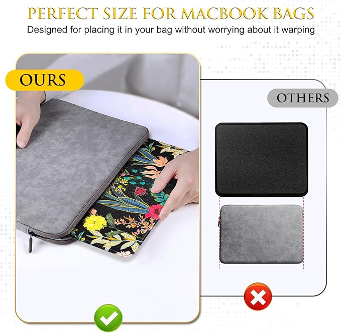 JIKIOU 3 Pack Mouse Pad with Stitched Edge, Comfortable Mouse Pads with