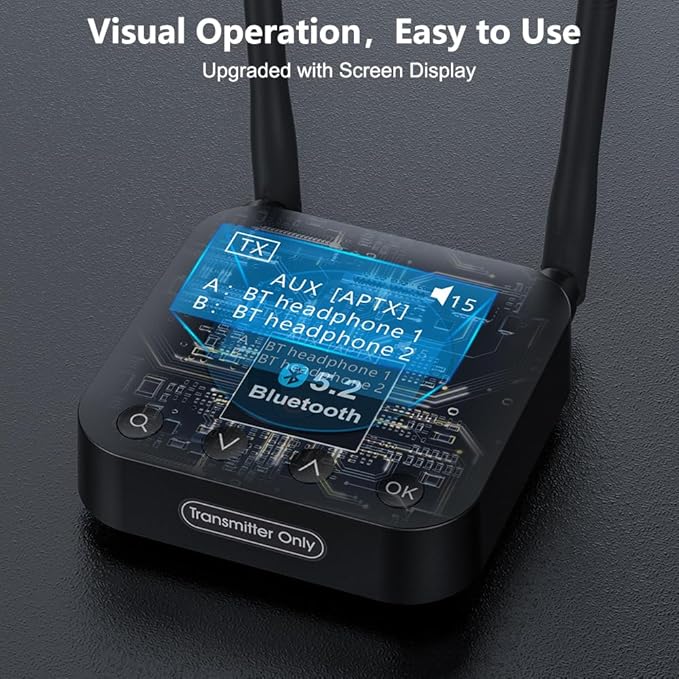 1Mii B06TX+ Long Range Bluetooth 5.2 Transmitter