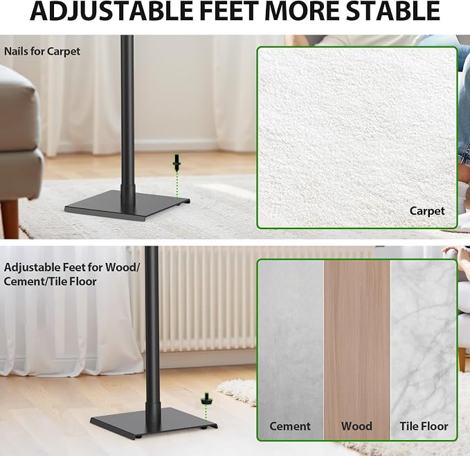 USX MOUNT Universal Speaker Stands, Height Adjustable Extend 30.0" to 39.1"