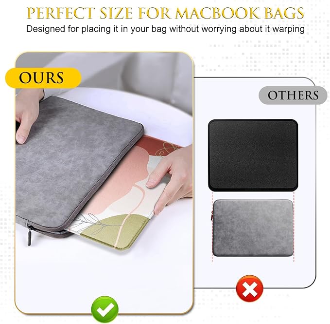 JIKIOU 3 Pack Mouse Pad with Stitched Edge, Comfortable Mouse Pads with