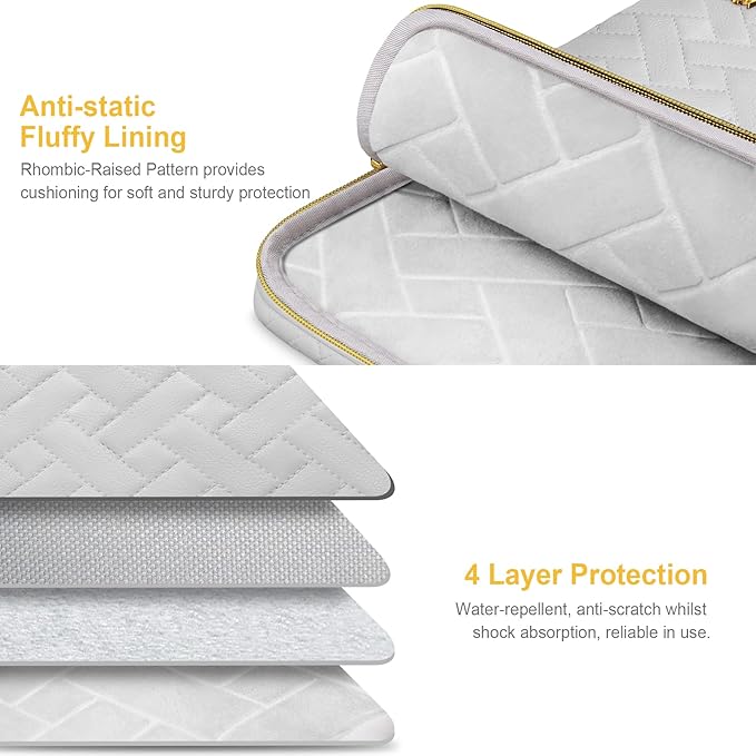 Lacdo Laptop Sleeve Case for 14 inch New MacBook Pro M4/M3/M2/M1 Chips Pro Max