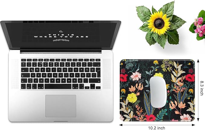 JIKIOU 3 Pack Mouse Pad with Stitched Edge, Comfortable Mouse Pads with