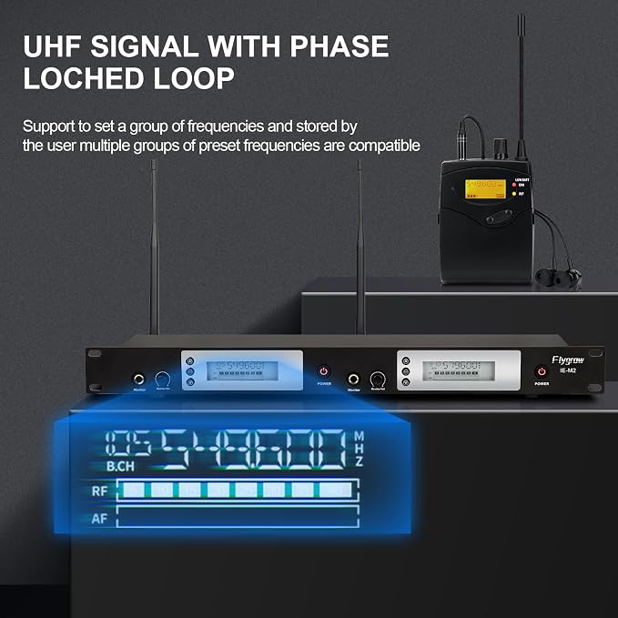 UHF Dual Wireless in-Ear Monitor System