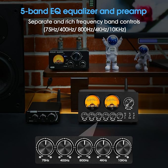 Douk Audio 5 Band Equalizer Bluetooth EQ Preamp