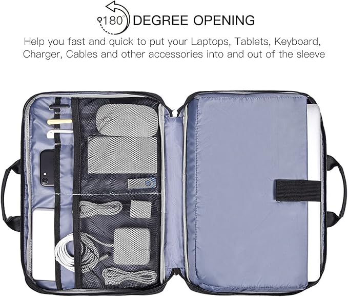 imComor 15.6 Inch Laptop Sleeve Bag, Men Women TSA Case
