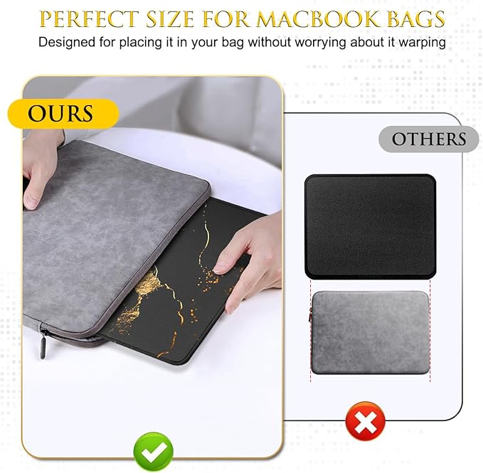 JIKIOU 3 Pack Mouse Pad with Stitched Edge, Comfortable Mouse Pads with