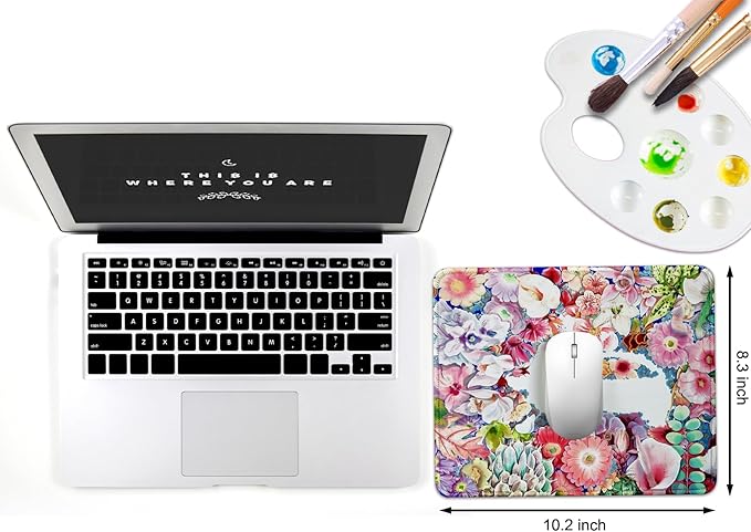 JIKIOU 3 Pack Mouse Pad with Stitched Edge, Comfortable Mouse Pads with