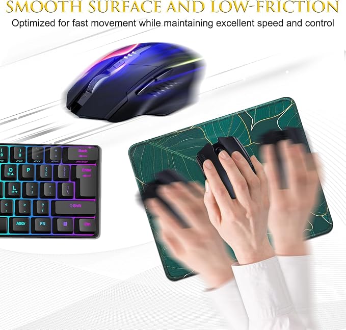 JIKIOU 3 Pack Mouse Pad with Stitched Edge, Comfortable Mouse Pads with