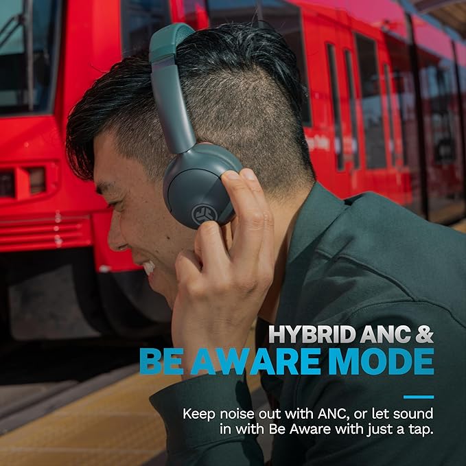 JLab Go Lux ANC Wireless Headphones, Hybrid Active Noise Cancelling, Premium