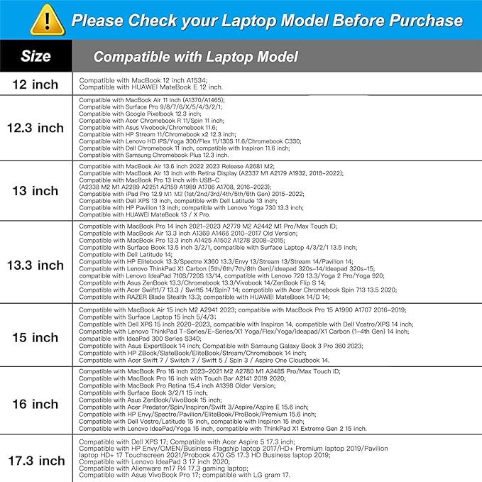 MOSISO Laptop Case 12.3 inch, 11.6-12.3 inch Laptop Sleeve Compatible