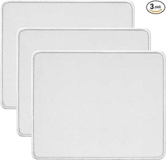 JIKIOU 3 Pack Mouse Pad with Stitched Edge, Comfortable Mouse Pads with