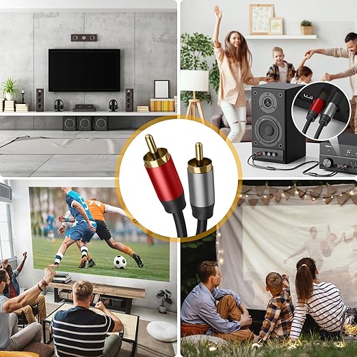 2RCA to 2RCA Cable 4.9FT, Hi-Fi Systems, Car Audio, Gaming Consoles