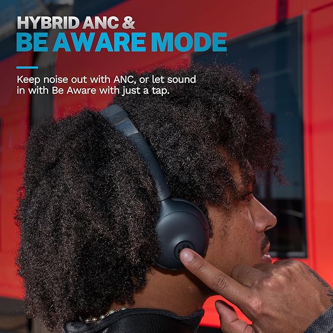 JLab Go Lux ANC Wireless Headphones, Hybrid Active Noise Cancelling, Premium